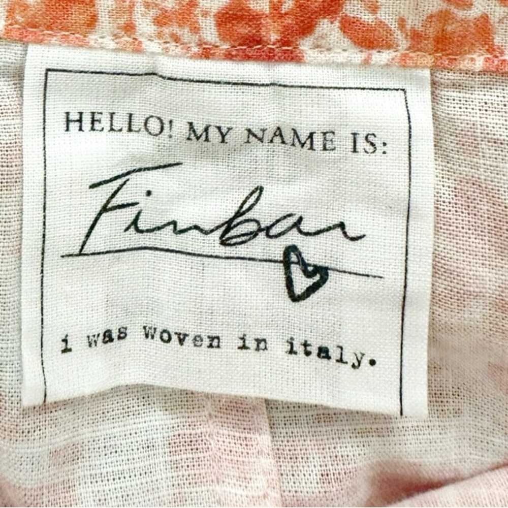NEW Frank & Eileen Finbar Relaxed Button-down Shirt in Peach Floral Size S - Picture 13 of 17